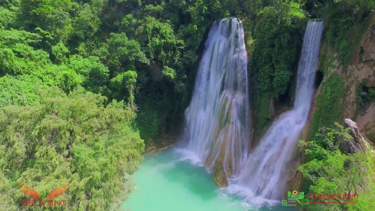 Vive la cascada de Minas Viejas desde el aire 2,  con Huaxteca.com, Huasteca Potosina