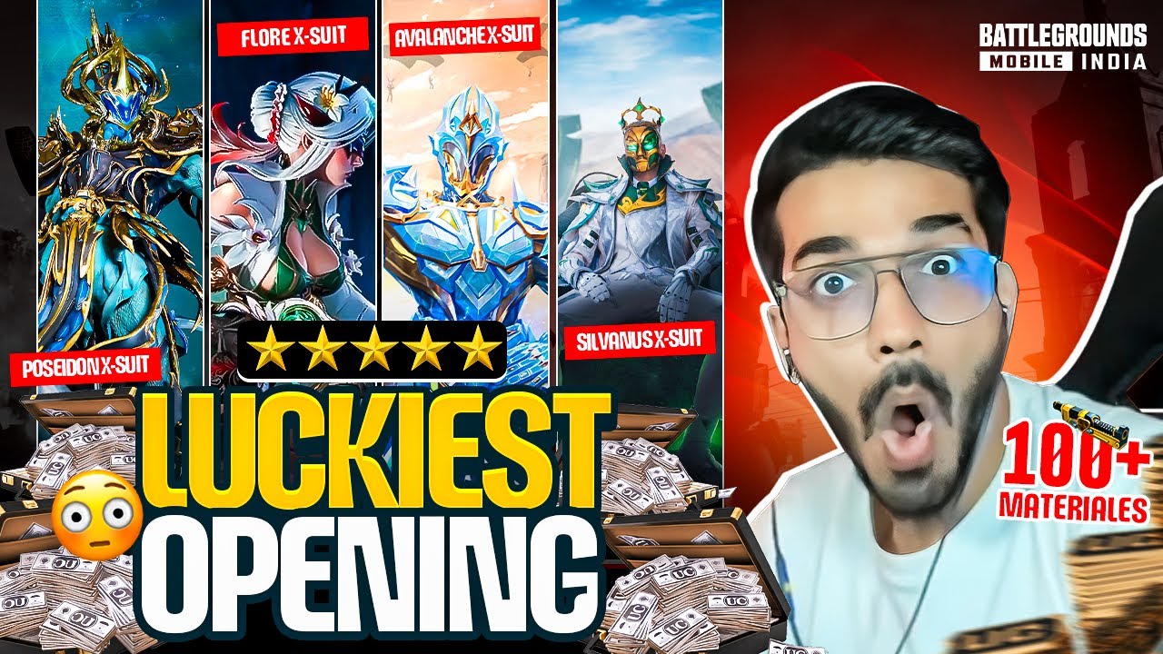 100 + MATERIALS 4 X SUIT LUCKIEST CRATE OPENING EVER😍