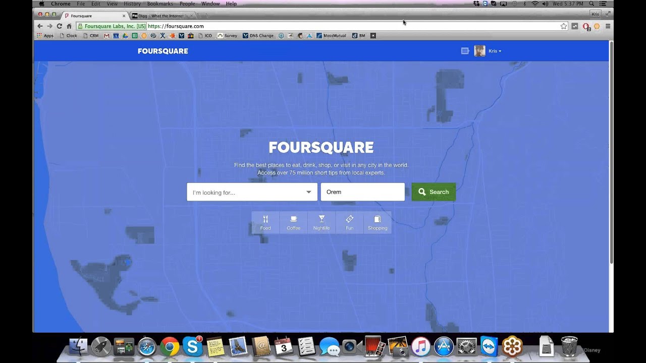 Exploring Marketing Options FourSquare.com