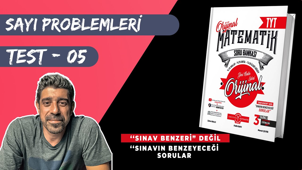 Sayı Problemleri  TEST 05 | ORİJİNAL TYT SORU BANKASI | #yks2024