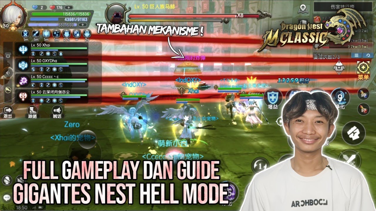 Full gameplay dan Guide Gigantes Nest Hell Mode! Tambahan Mekanismenya?? - DRAGON NEST M CLASSIC 