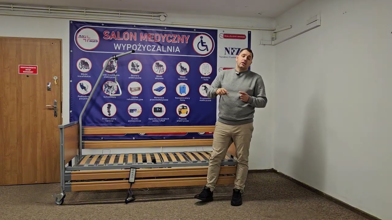 Łóżko rehabilitacyjne elektryczne Elbur PB325. Dostawa z montażem.