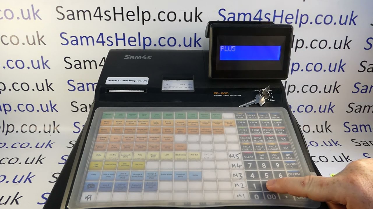 How To Stop Cashiers Having To Enter Amount Tendered Every Time Cash Button Programming Sam4s ER-900