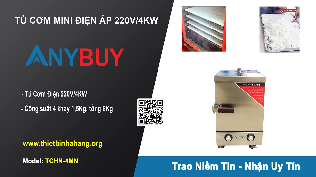 Giới thiệu Tủ Cơm Mini điện áp 220V 4KW, mã sản phẩm TCHG-4MN