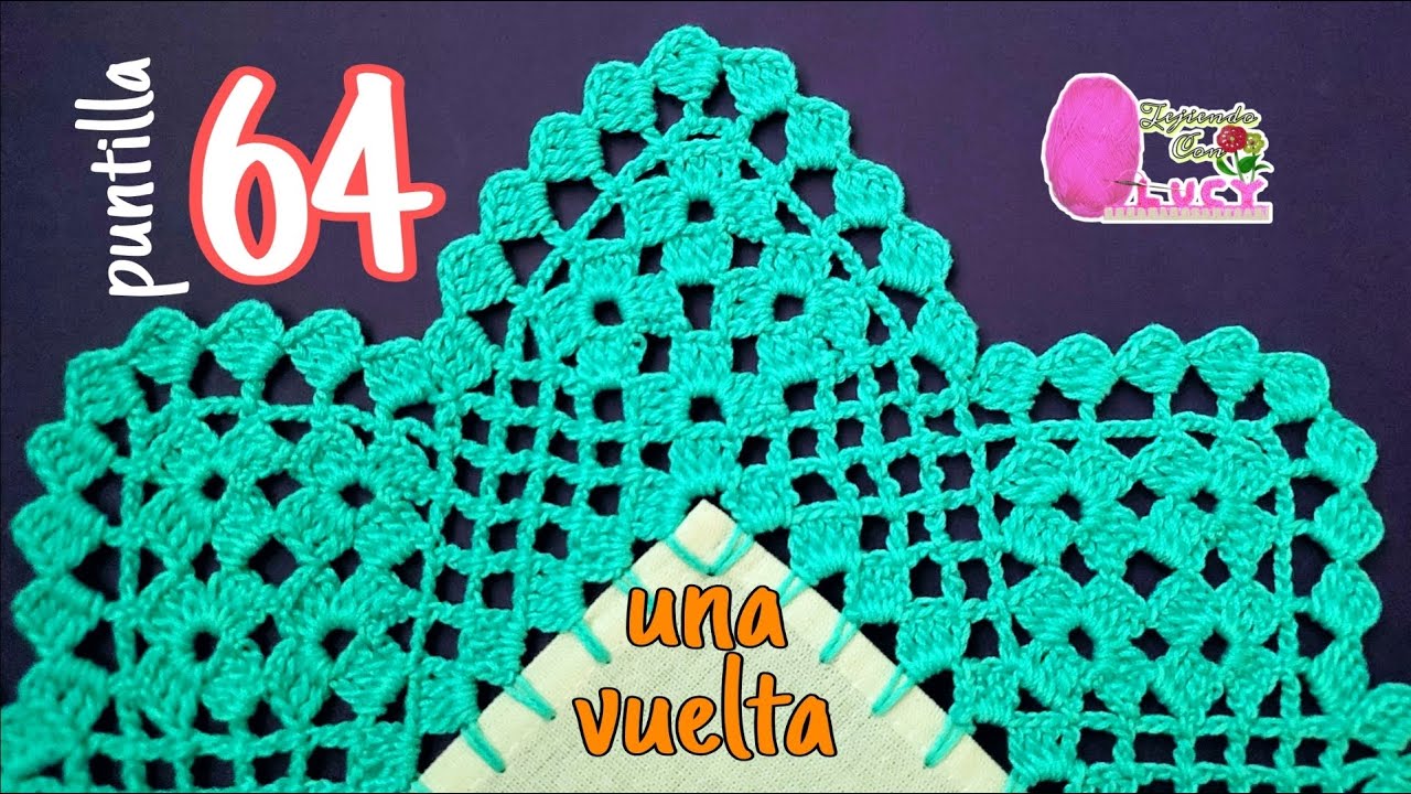 PUNTILLA 64/ UNA SOLA VUELTA, IDEAL PARA MANTEL O SERVILLETA. 🌼