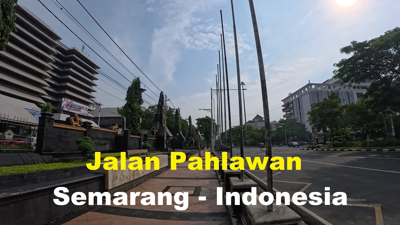 Suasana Pagi Jalan Pahlawan, Semarang, Indonesia | Walking Tour 4K