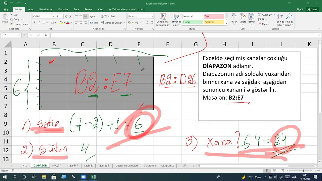 Excel-in funksiyaları  #DövlətQulluğu
