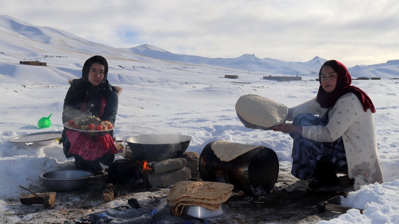 One Day in the Coldest Village −50°C | Survival and Cooking Wintry Traditional Food