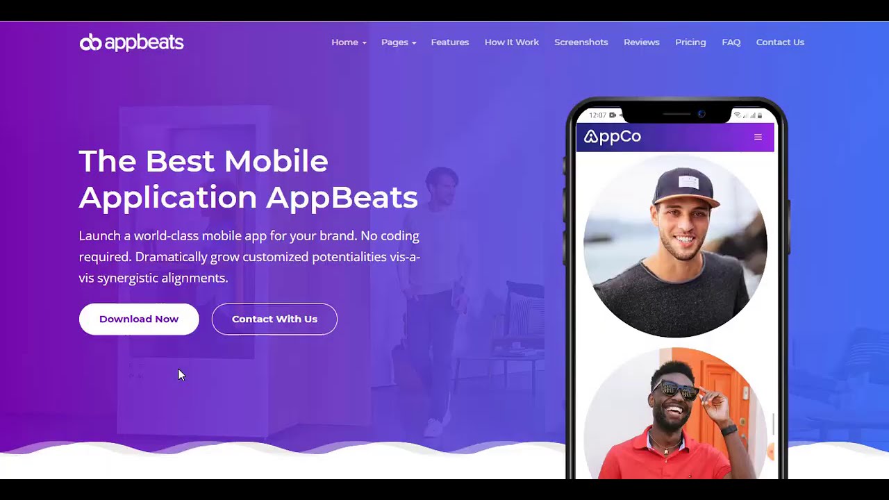 Best modern mobile app landing page template design inspiration 2021
