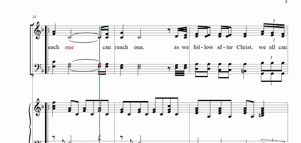 EACH ONE REACH ONE - Tenor Part