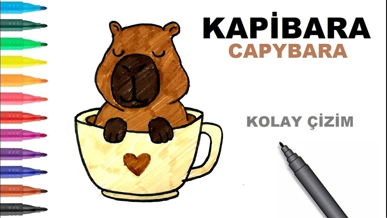 Простой способ нарисовать капибару | Как нарисовать капибару?