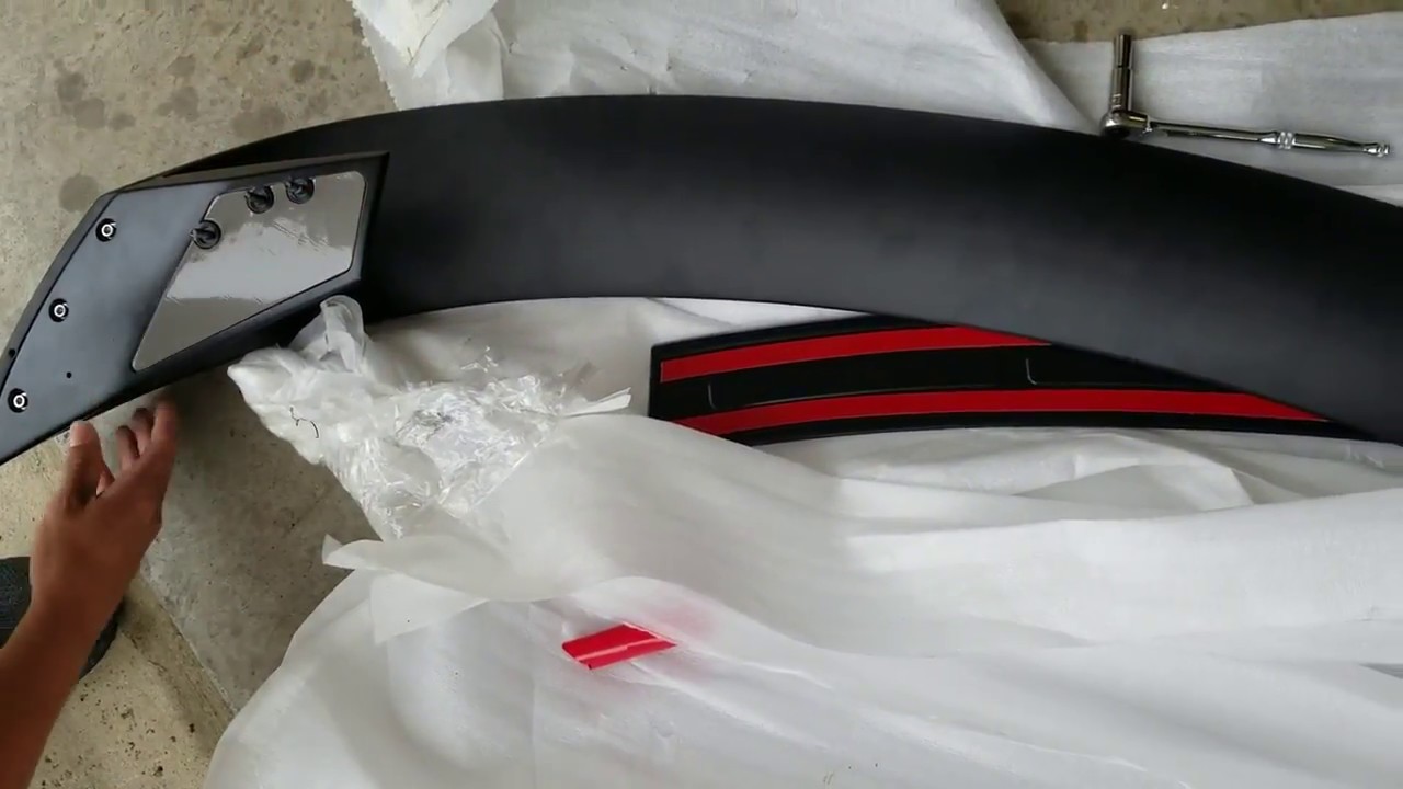 s550parts GT350R style spoiler install