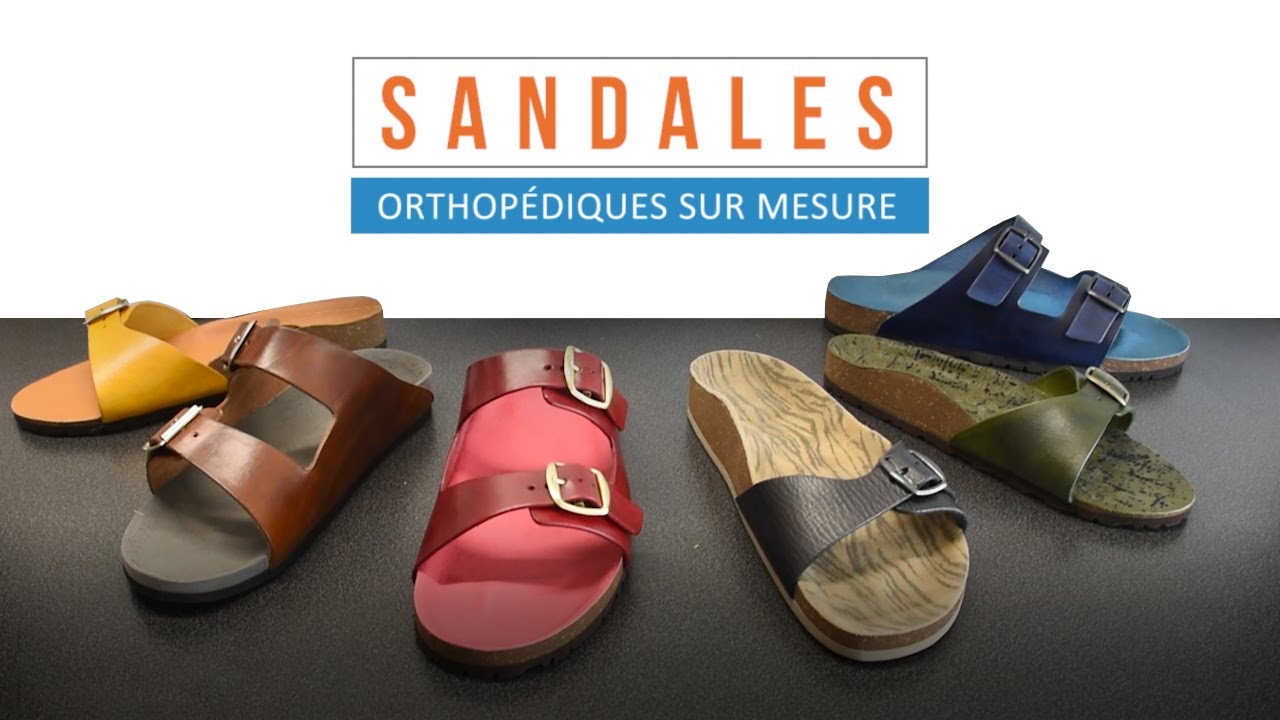 Sandales sur mesure avec semelles orthopédiques intégrées