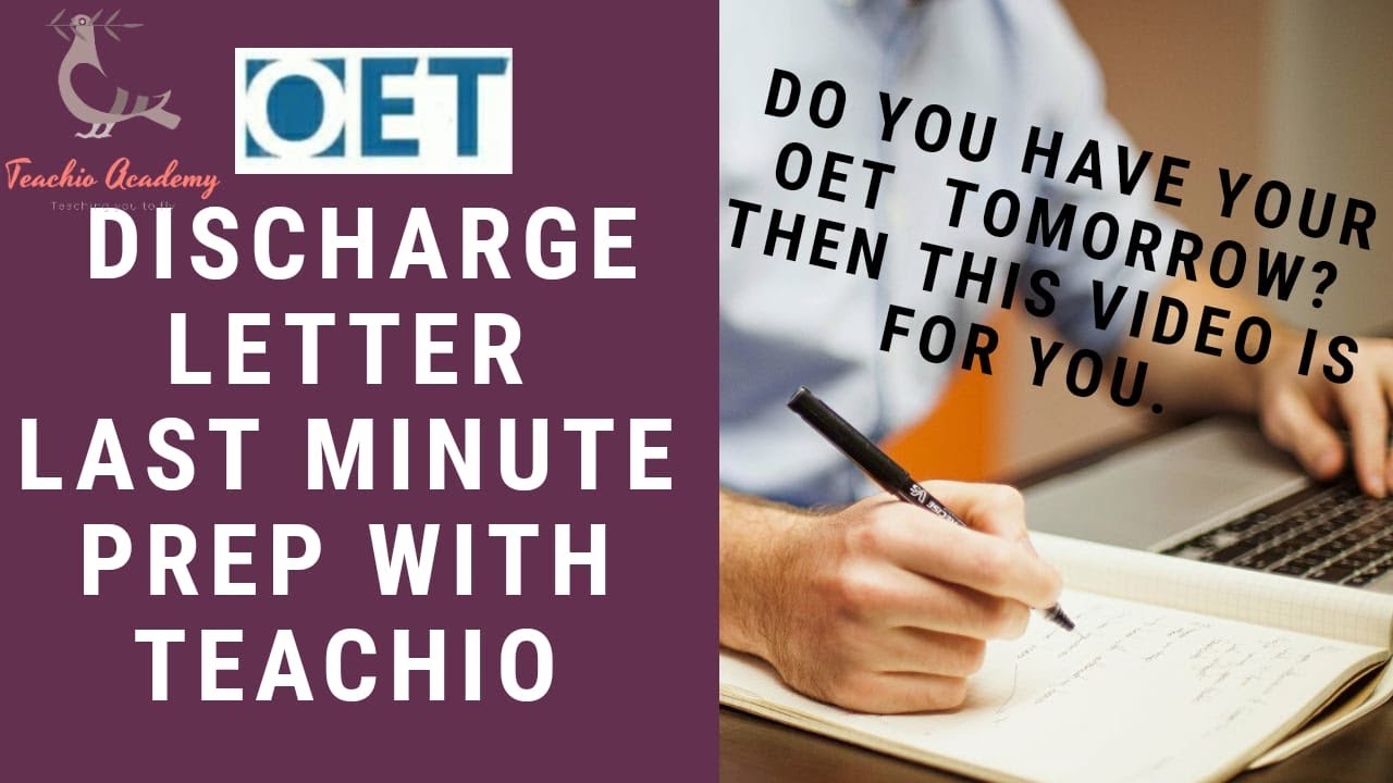OET Last Minute Prep: Discharge letter for Medicine/Nurses.
