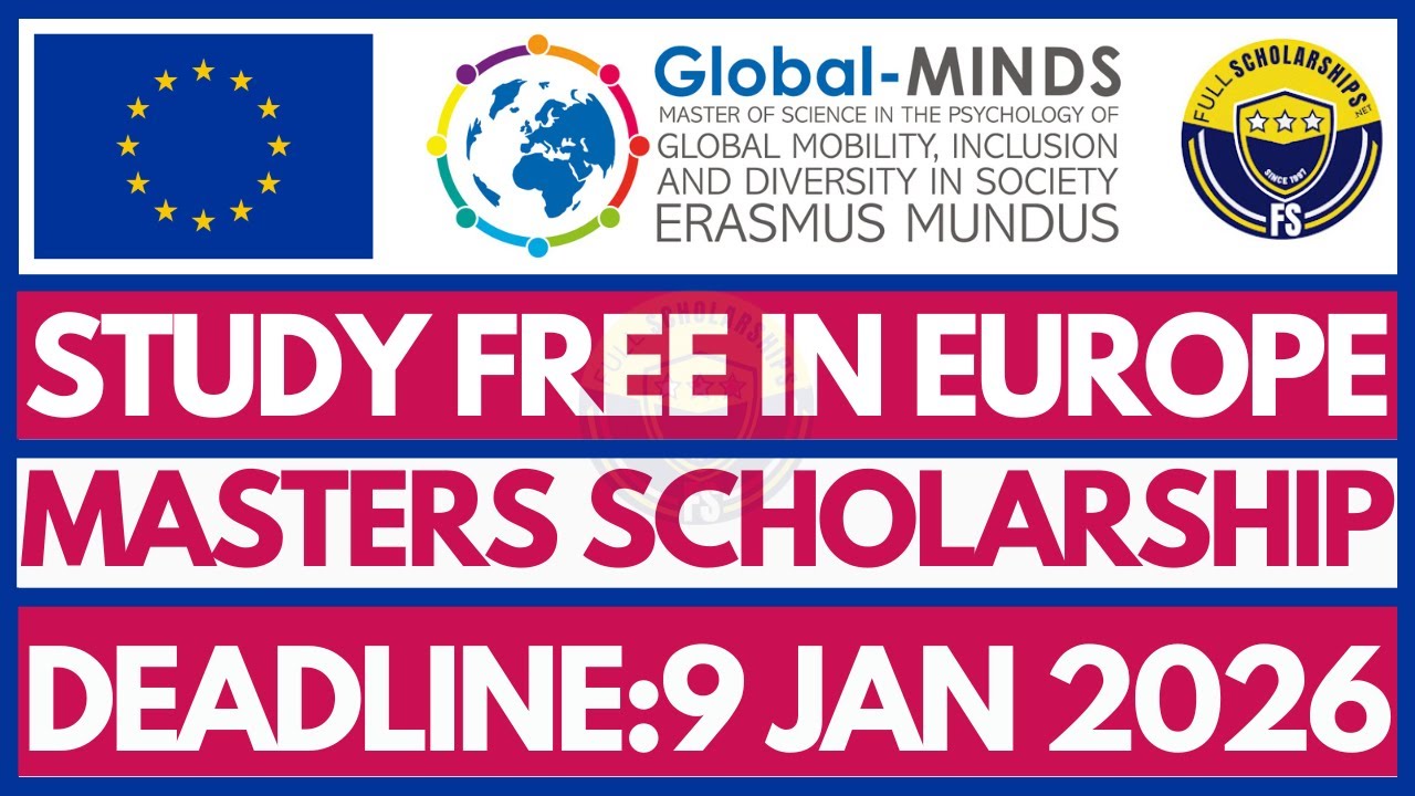 Стипендия Erasmus Mundus Global MINDS 2026-2027 | Полностью финансируемая магистерская программа ...
