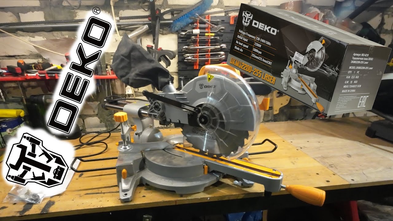 Торцовочная пила Deko DKMS2200 255 Laser. Первый взгляд.