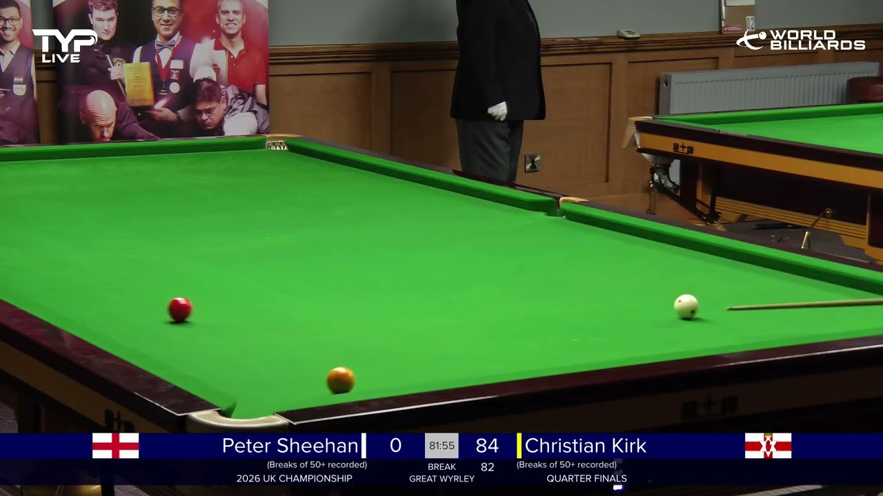 Peter Sheehan v Christian Kirk | Quarter Finals | 2026 UK Championship | Landywood Snooker Club