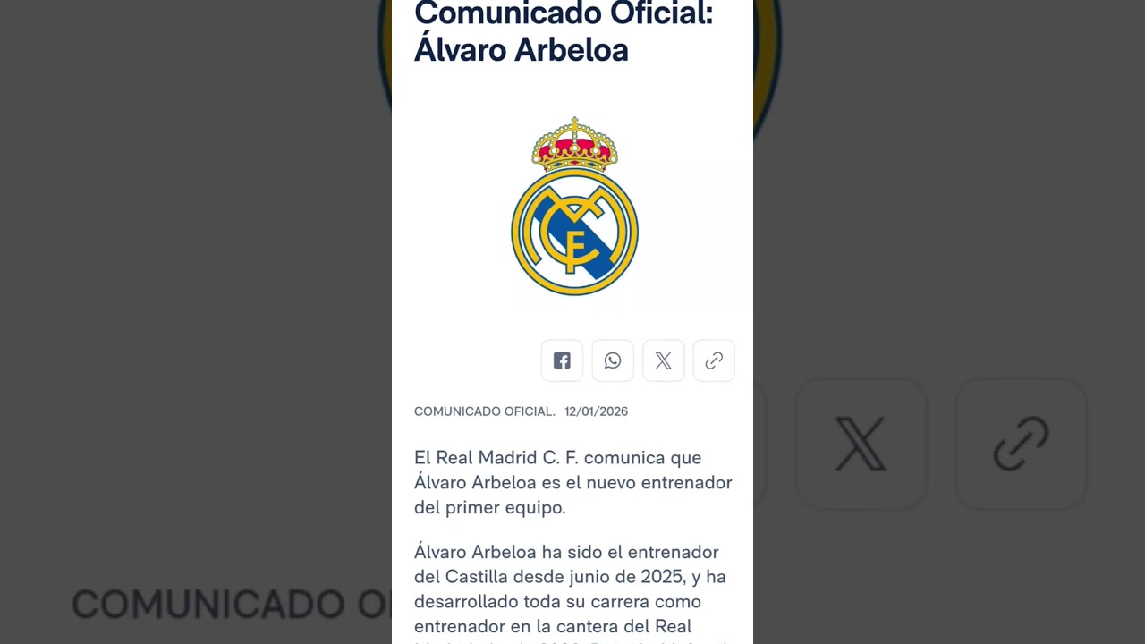 comunicado oficial del Real Madrid &Aacute;lvaro Arbeloa #realmadridcf