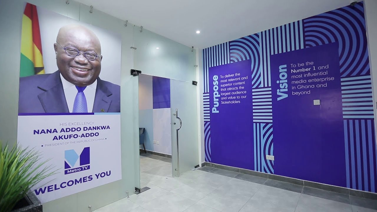 President Akufo-Addo tours portions of the new Metro TV studios