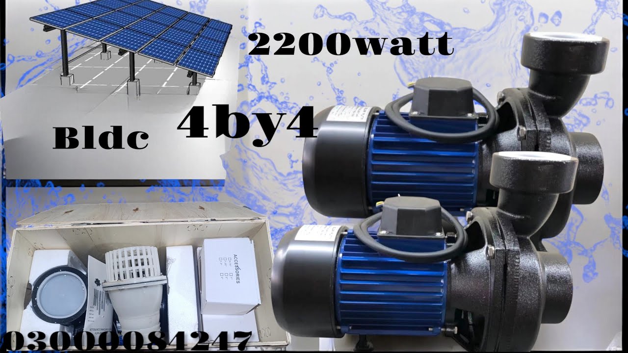 bldc submersible monoblock 4by4//Ac And DC with 6 panel delivery 4