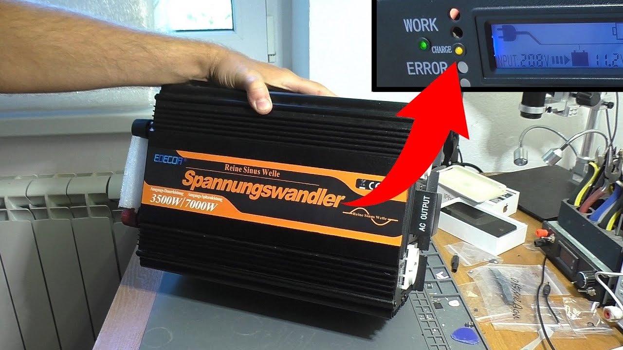 Не заряжает батарею / Инвертор (ИБП) Edecoa DPP35 3500W/7000W | РЕМОНТ