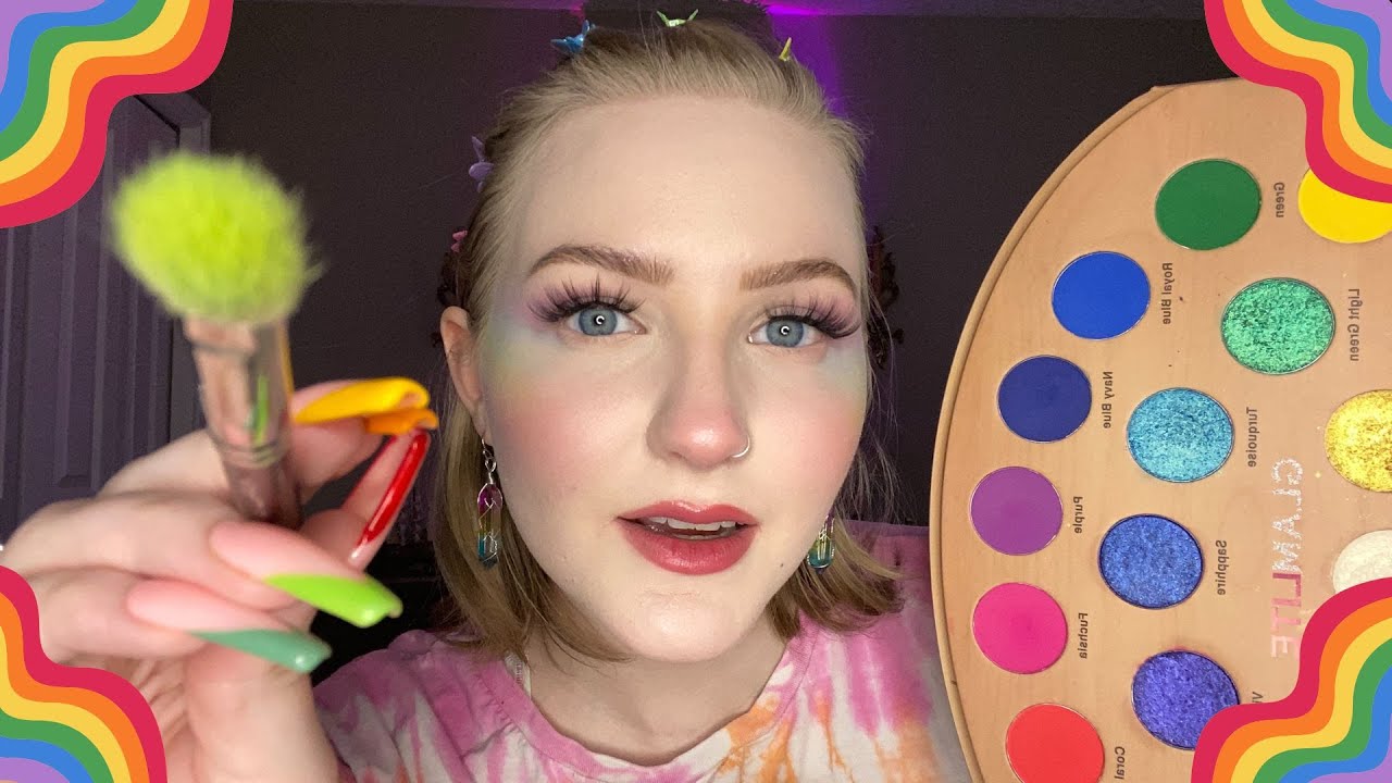 BESTIE DOES UR PRIDE MAKEUP AND HAIR🏳️&zwj;🌈🌈|UPCLOSE WHISPERING