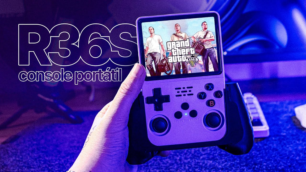 O MELHOR console PORTÁRTIL barato? TESTEI o R36S em vários JOGOS