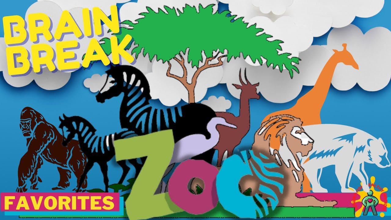 BRAIN BREAK: FAVORITE ZOO ANIMALS! Exercise break. Gonoodle alternative movement activity. Warm up.