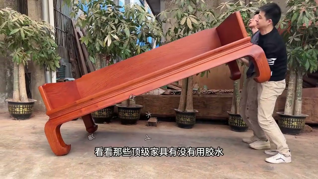 用榫卯制作的红木家具，为何还要加胶水？#红木家具 #红木家具制作 #榫卯结构 #罗汉床 #大果紫檀 #手艺人