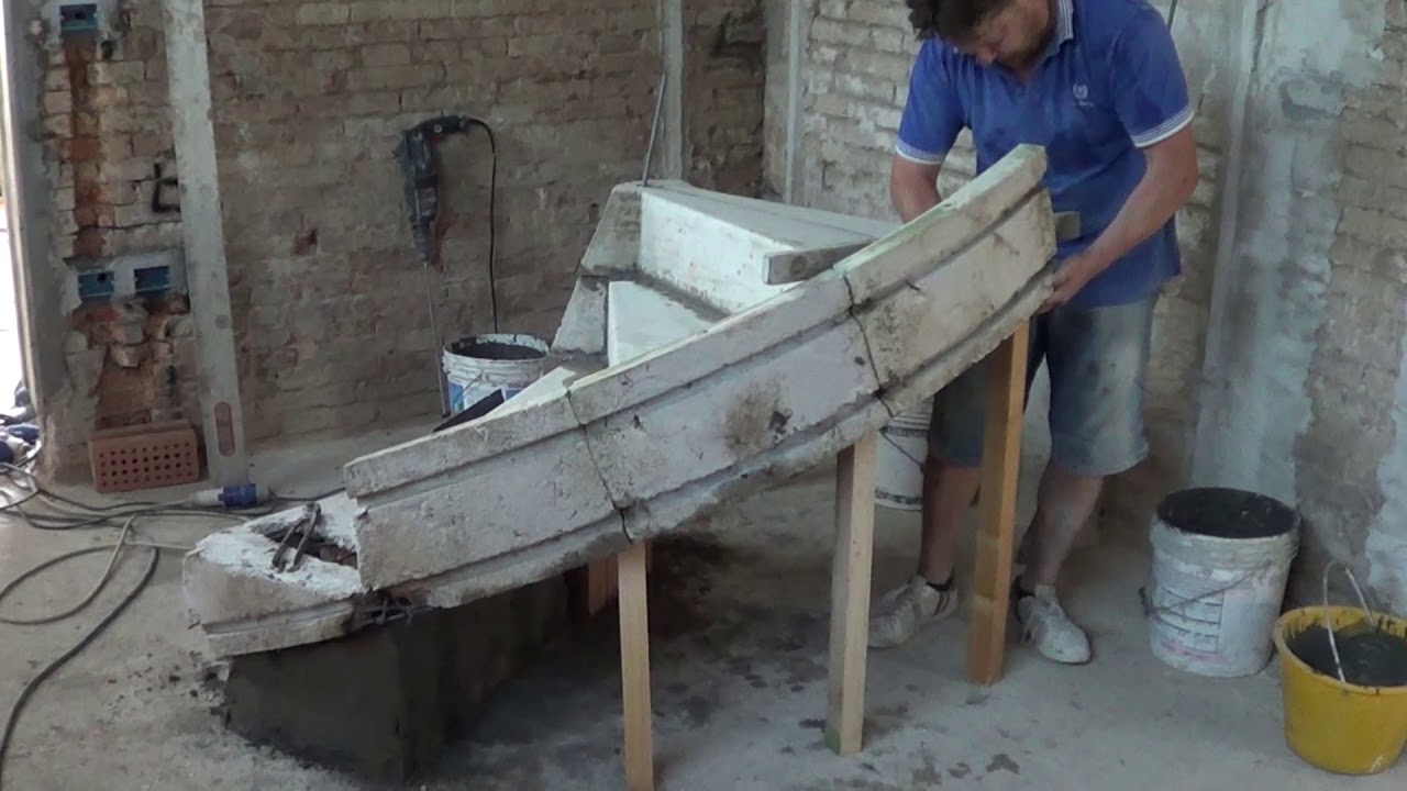 installazione scala elicoidale prefabbricata in cemento armato