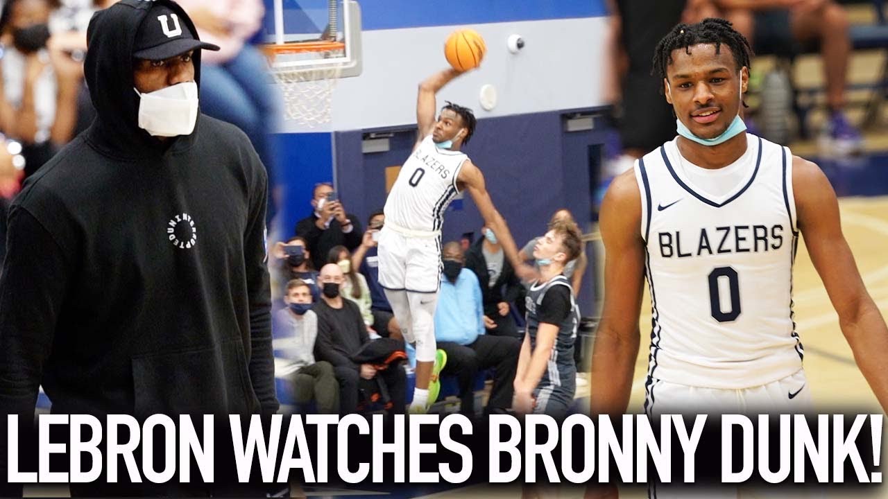 Bronny James NASTY DUNKS In Front Of LeBron!