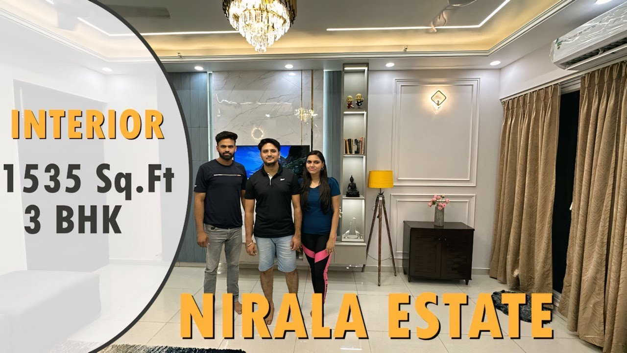 STUNNING  3BHK Interior Design at Nirala Estate by Living Interior|1535 SQFT INTERIOR NIRALA ESTATE