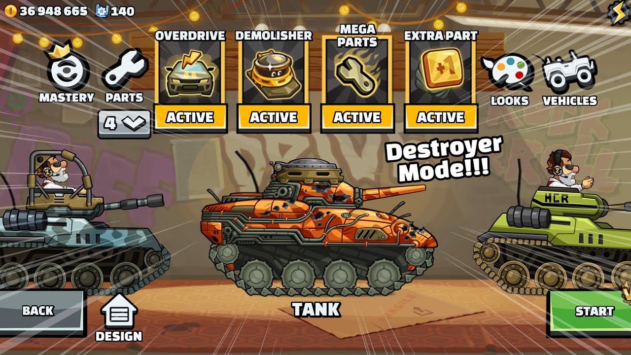 Battledamage Tank Mastery! Hill Climb Racing 2