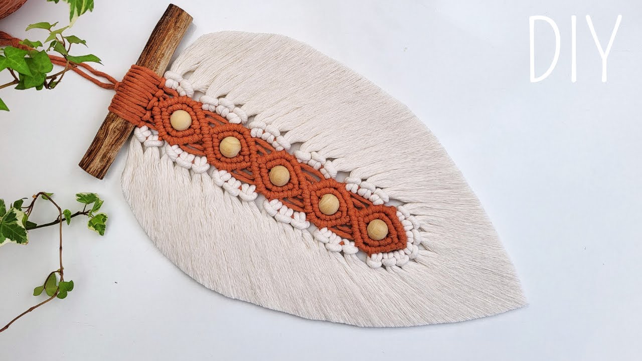 🍂TUTORIAL cómo hacer una PLUMA de MACRAME (paso a paso) | Macrame Feather Tutorial (step by step)
