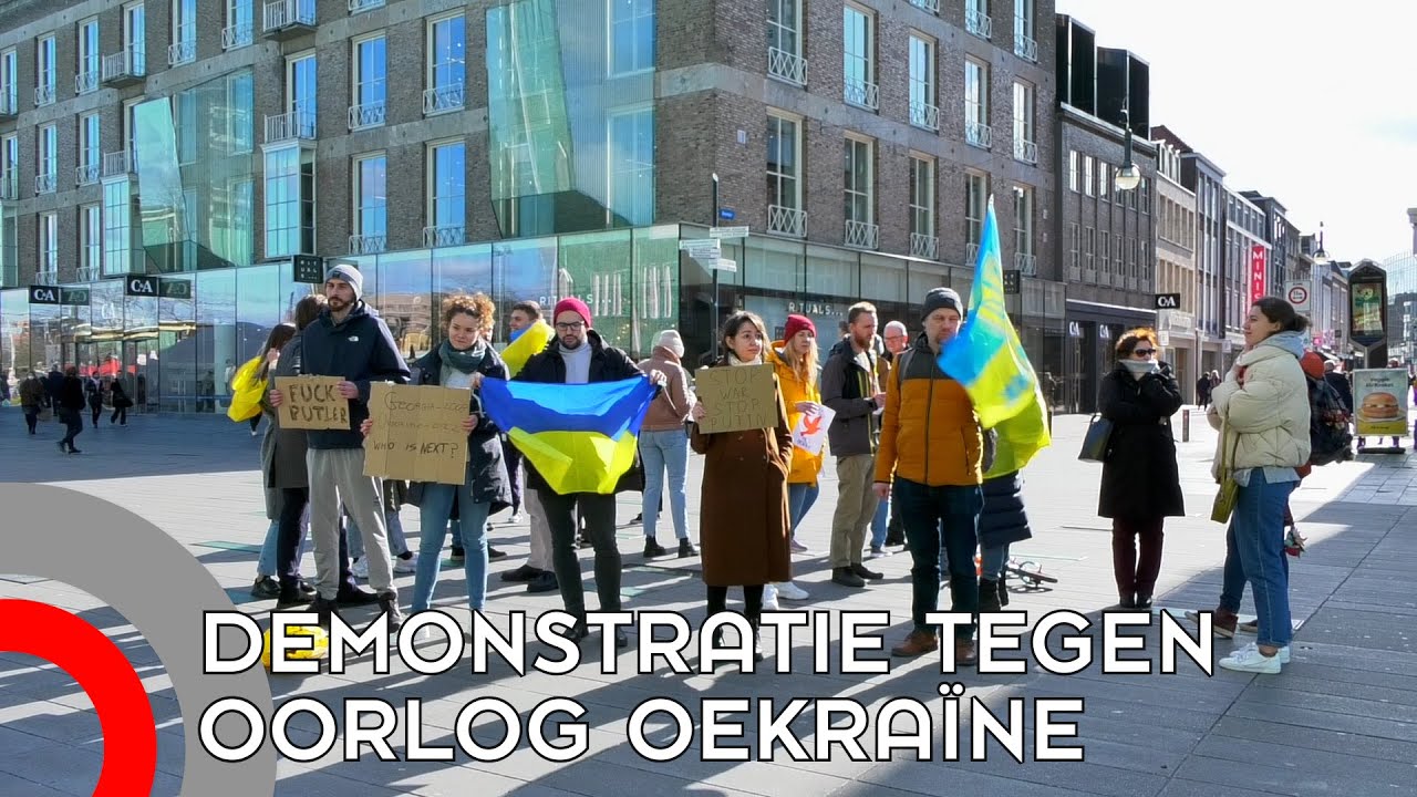 Anti-Poetindemonstratie in centrum Eindhoven