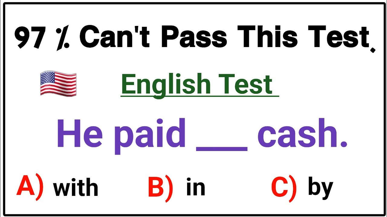 Mixed English Grammar Test if you score over 95 % On This Quiz, Your English is Fantastic!