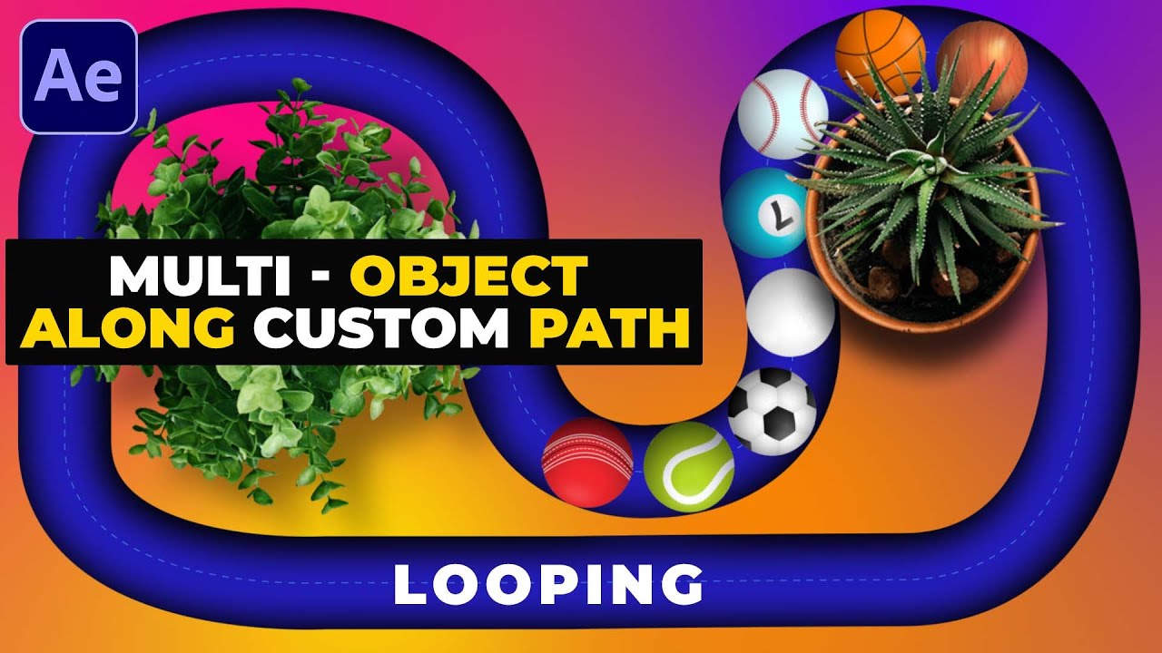 Object Along with Custom Path in After Effects Tutorial 2022