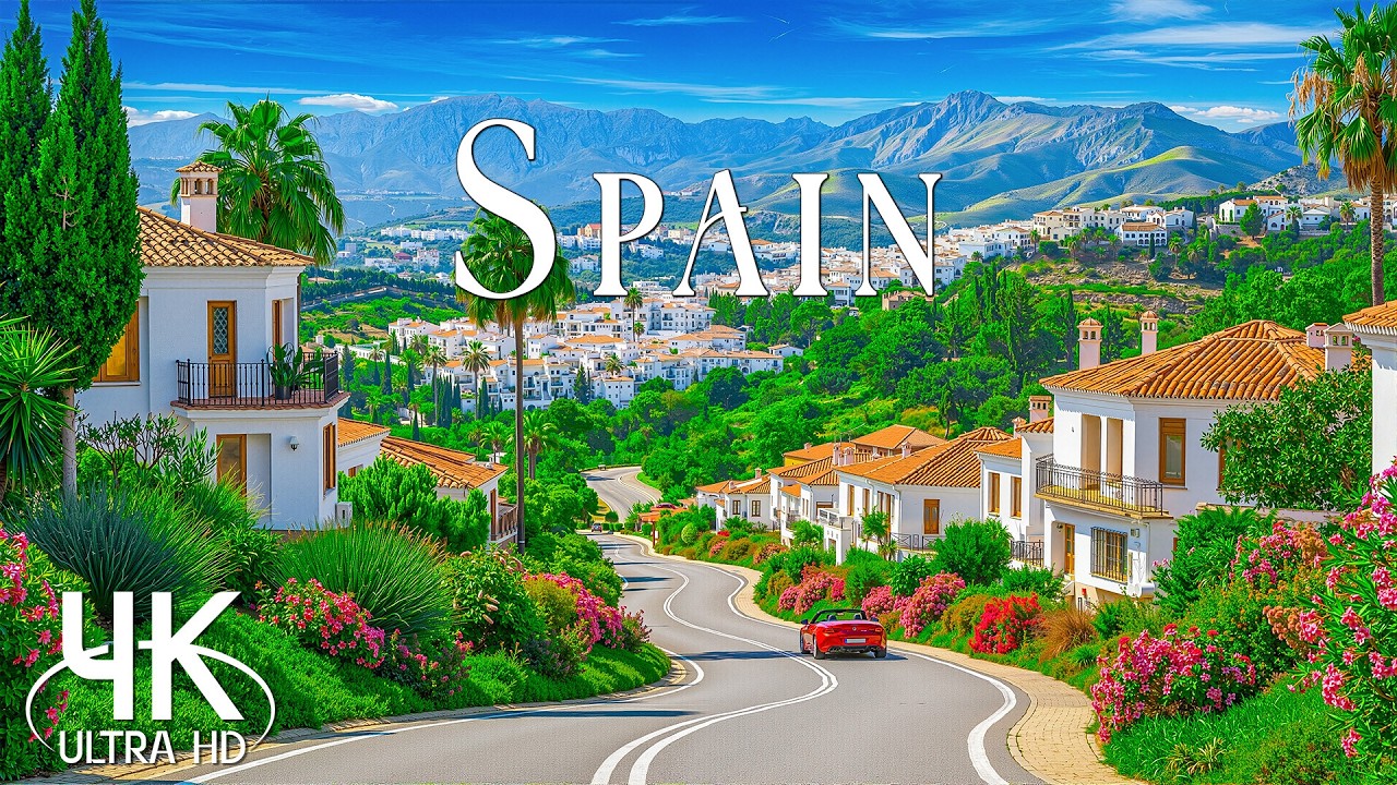 🌞 Spain in 4K 🌞 | Sunlit Coasts, Historic Cities & Relaxing Mediterranean Ambience