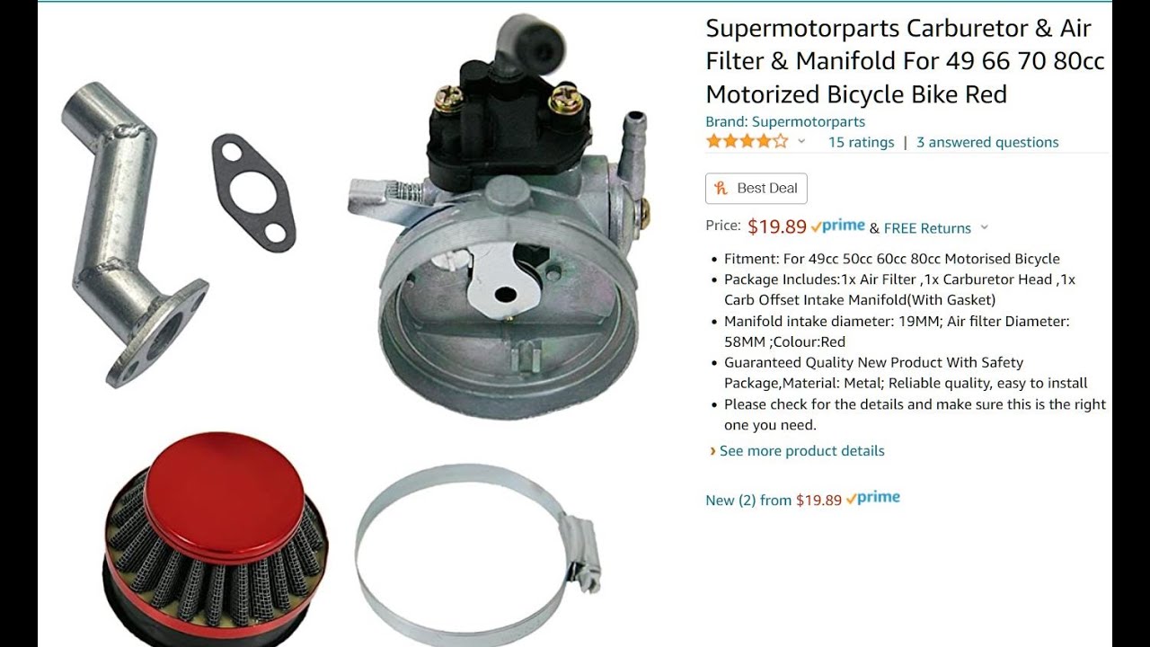 High Performance Carburetor for my Motorized Bicycle