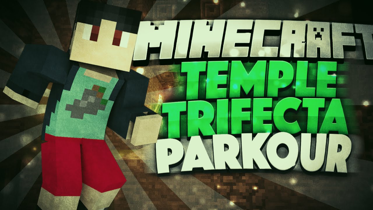 Minecraft: PARKOUR RACE - TEMPLE TRIFECTA PARKOUR (New Parkour Map) w/ TheIronMango & ScreenRager