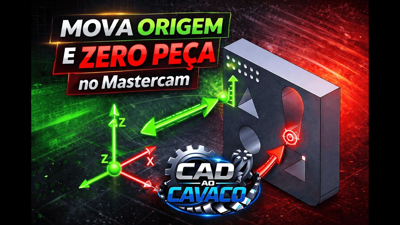 Movimentação de Origem e Zero Peça no MasterCam Passo a Passo