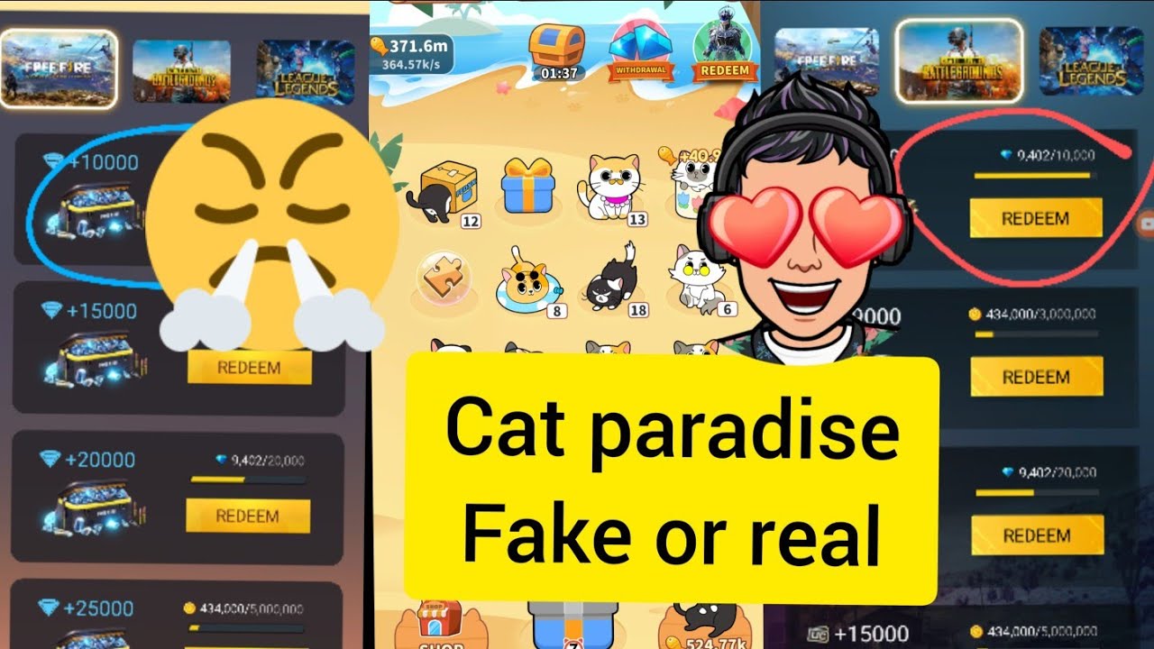 cat paradise pubg uc /cat paradise free fire diamond real or fake 2021