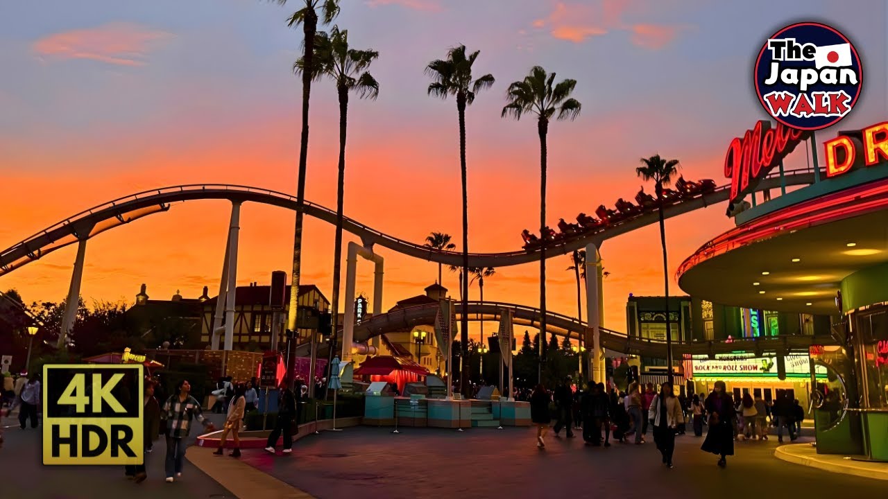 Universal Studios Japan | From Golden Hour to Magical Night Views in Autumn | Walking Tour | 4K HDR