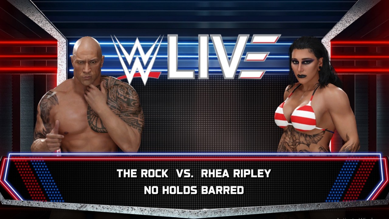 The Rock vs Rhea Ripley FULL MATCH 🔥 Brutal No Holds Barred 