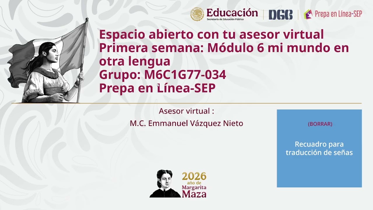 Primera sesión con tu asesor virtual Semana 1
