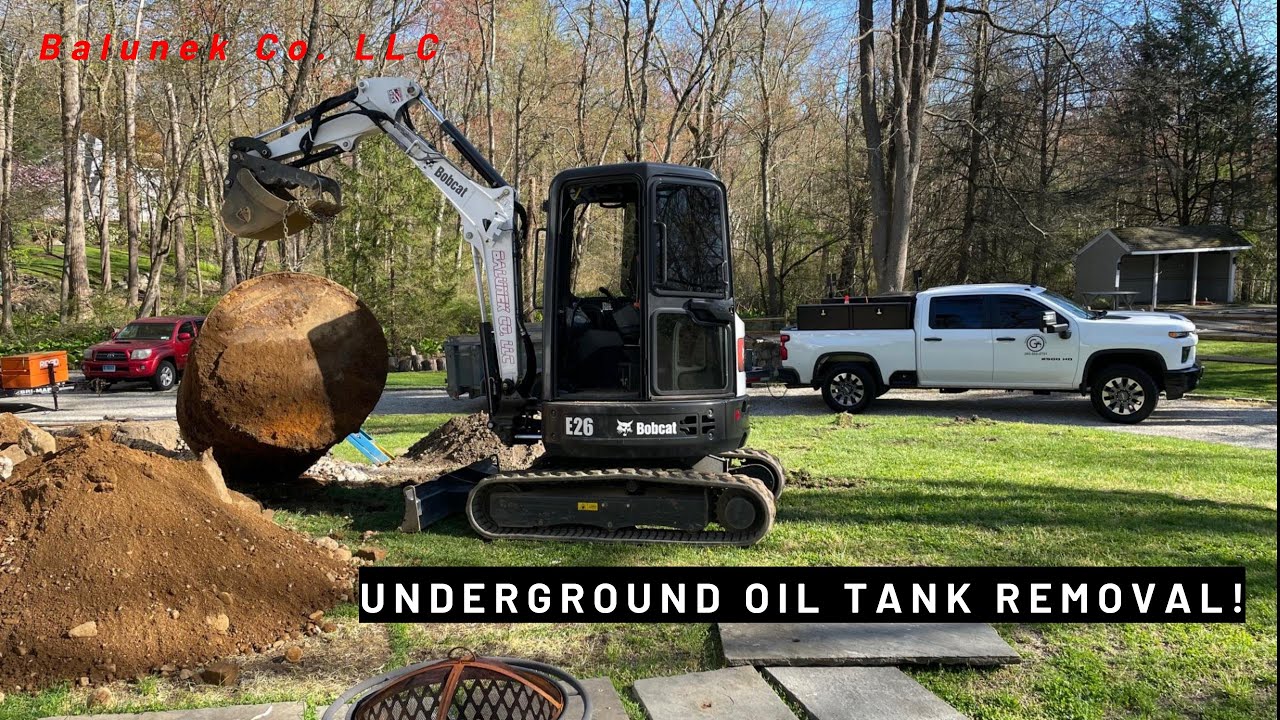 Bobcat E26 Vs. Underground Oil Tank!