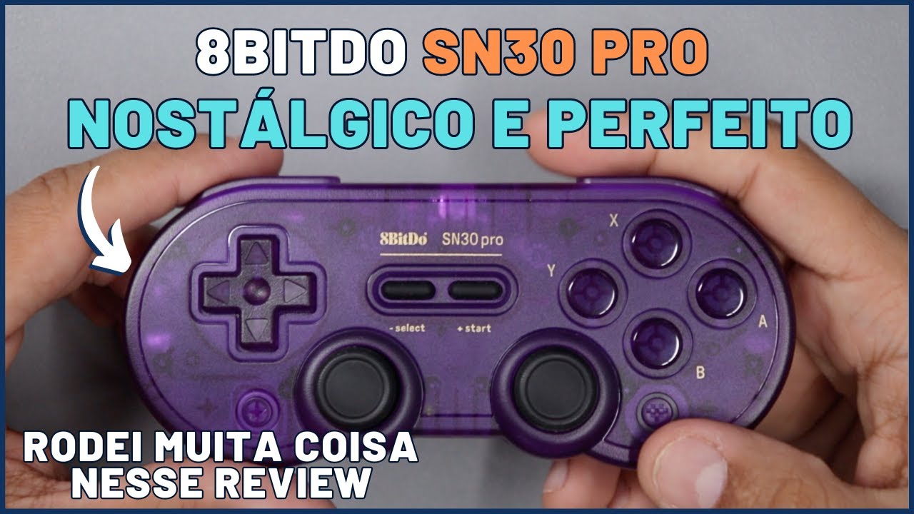 8BITDO SN30 PRO: ANÁLISE TOP E COMPLETA. O controle multiplataforma perfeito para jogos retrô e mais