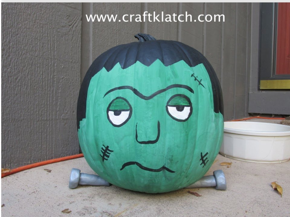 Frankenstein Painted Pumpkin DIY