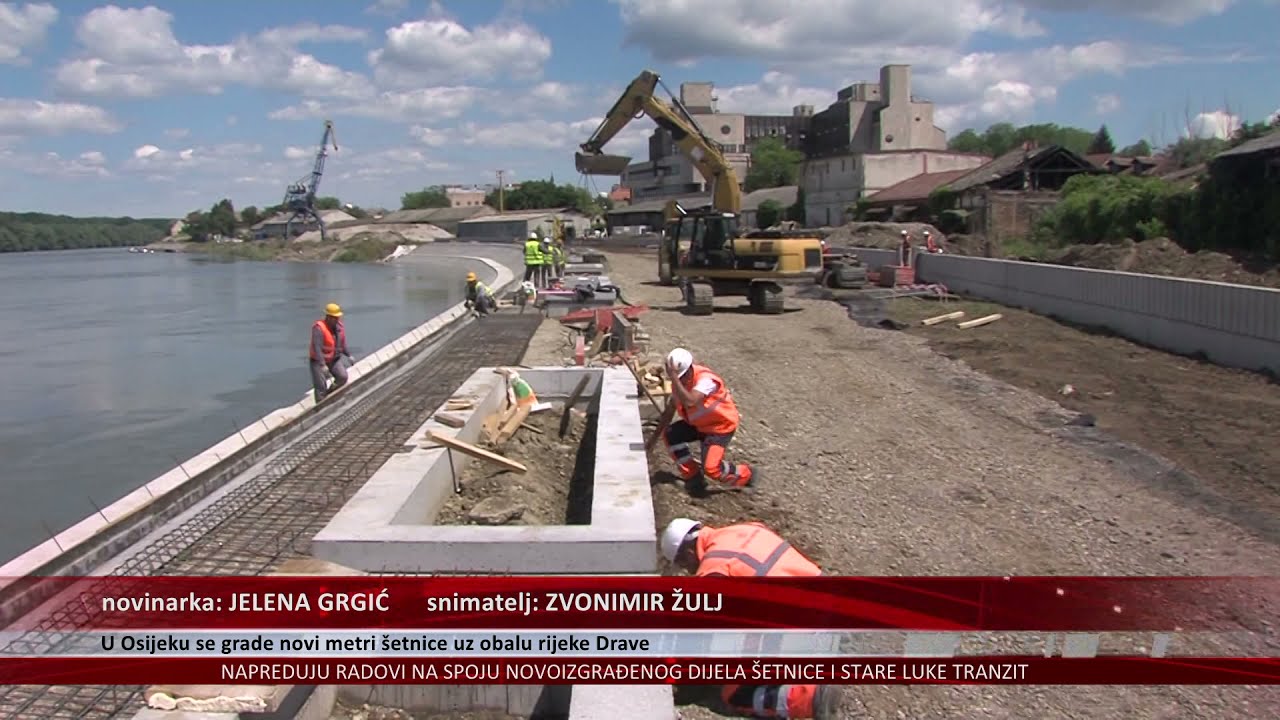 U Osijeku se grade novi metri šetnice uz obalu rijeke Drave