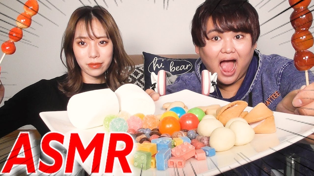 【ASMR】原宿の甘い食べ物で音フェチモッパン動画を撮ってみたwww